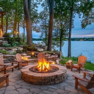 Fore pit by the lake